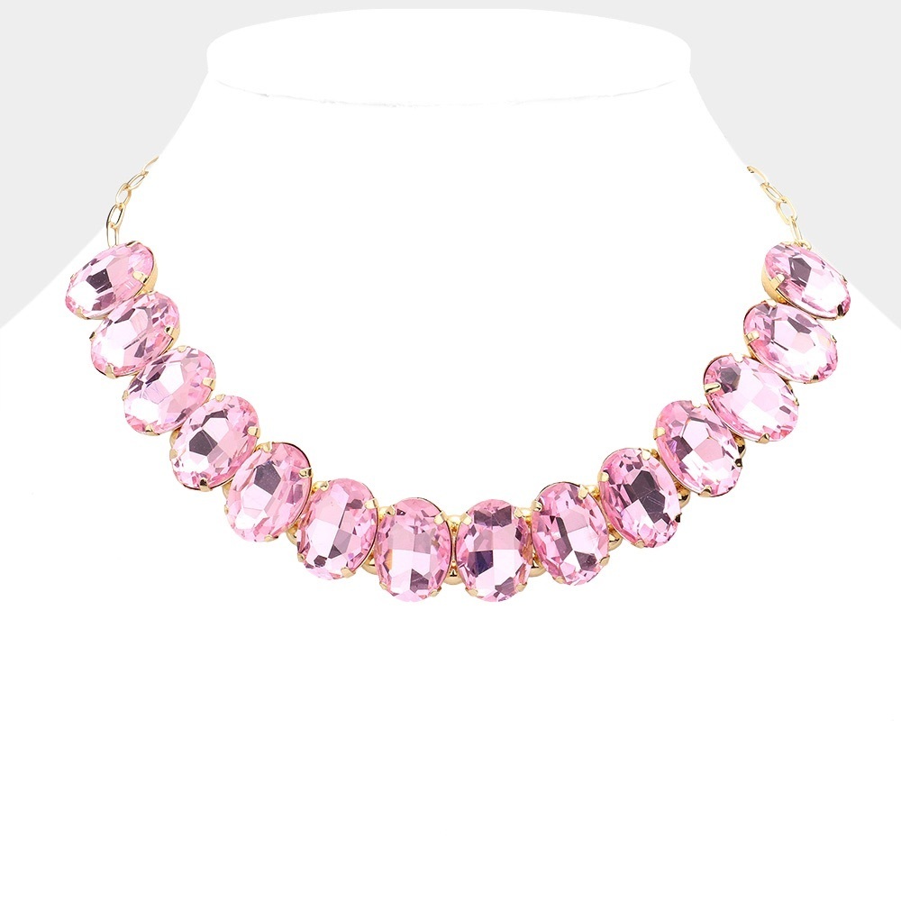 Elegant Pink Gemstone Necklace
